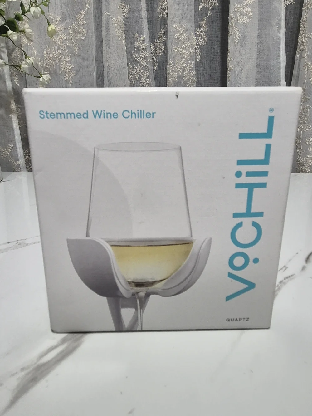 Quartz White Stemmed Wine Chiller
